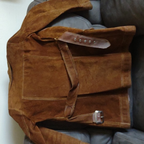 Rare vintage brown leather and suede reversible jacket 100% genuine from Mexico - Picture 8 of 8